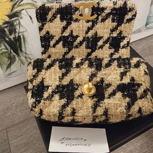 Chanel 19K Tweed Houndstooth Bum Bag/Belt Bag/Shoulder Bag - Picture 10 of 14